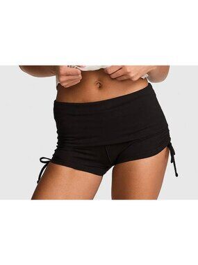 PINK Active Victoria Secret Black Cinch Shorts sz L